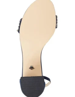 Nina Elenora New Navy Luster Satin Sandal