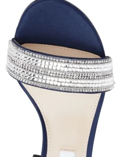 Nina Elenora New Navy Luster Satin Sandal