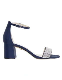 Nina Elenora New Navy Luster Satin Sandal