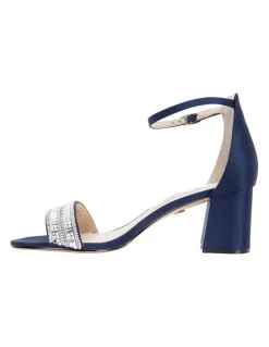 Nina Elenora New Navy Luster Satin Sandal