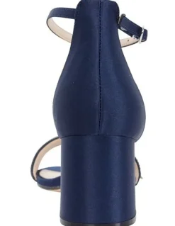 Nina Elenora New Navy Luster Satin Sandal