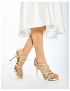Nina Reatha Platino Glitter Sandals