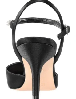 Nina Tonya Black Satin Pump