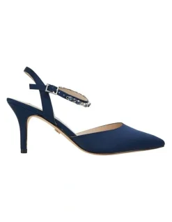 Nina Tonya Navy Satin Pump
