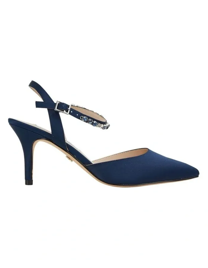 Nina Tonya Navy Satin Pump