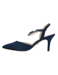 Nina Tonya Navy Satin Pump