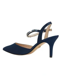 Nina Tonya Navy Satin Pump