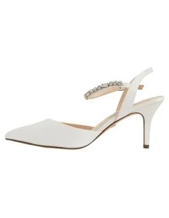 Nina Tonya Pump in Ivory Satin