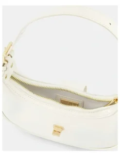 Novo Shoes Aerys Shoulder Bag in White Patent