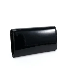 Novo Shoes Alysse Clutch in Black Patent