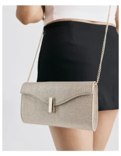 Novo Shoes Alysse Clutch in Gold