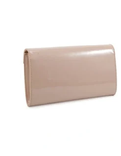 Novo Shoes Alysse Clutch in Nude Patent