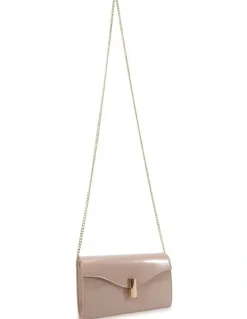 Novo Shoes Alysse Clutch in Nude Patent