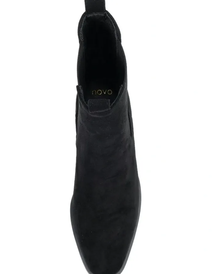 Novo Shoes DALTA Chelsea Ankle Boots - Black Suede