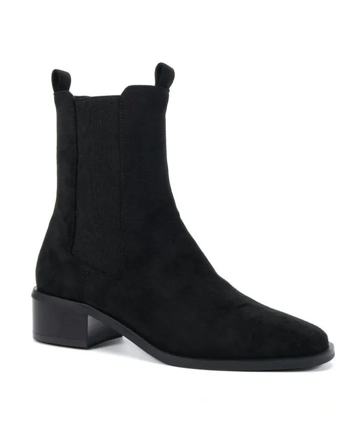 Novo Shoes DALTA Chelsea Ankle Boots - Black Suede