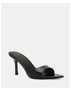 Novo Shoes Yolo Mules in Black Patent