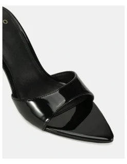Novo Shoes Yolo Mules in Black Patent