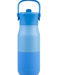Oasis Double Wall Insulated Drink Bottle with Sipper 400ml in Blue
