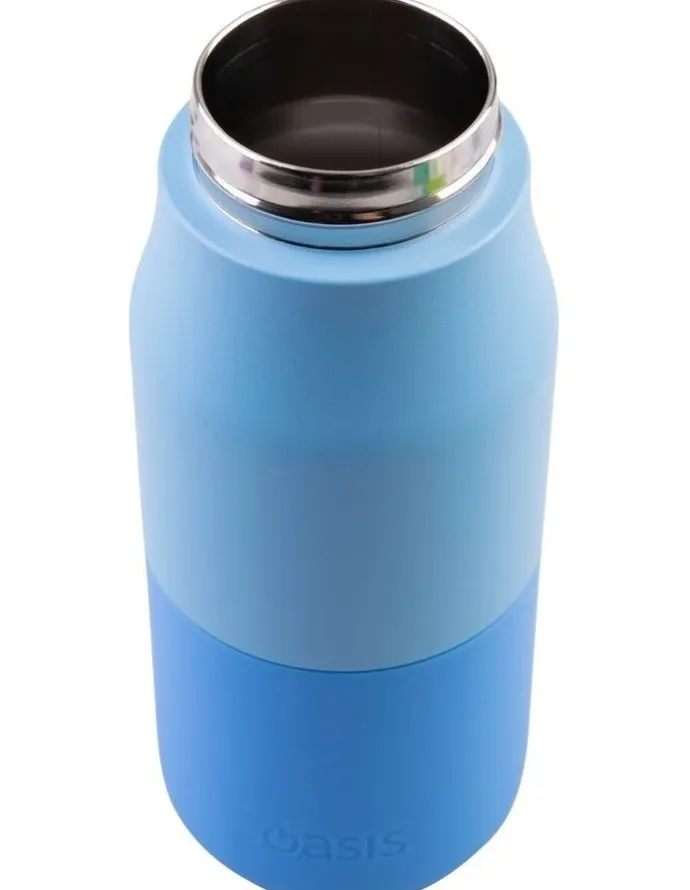 Oasis Double Wall Insulated Drink Bottle with Sipper 400ml in Blue