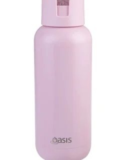 Oasis Moda Ceramic Lined Stainless Steel Triple Wall Insulated Drink Bottle 1L in Pink