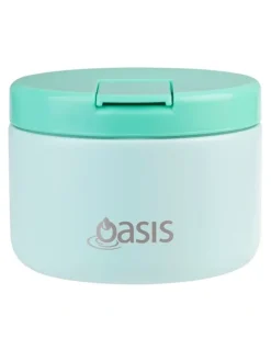Oasis Stainless Steel Double Wall Insulated Food Flask 300ml in Mint