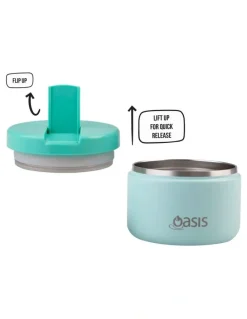 Oasis Stainless Steel Double Wall Insulated Food Flask 300ml in Mint