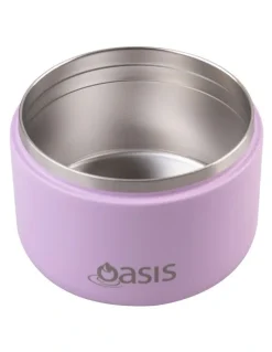Oasis Stainless Steel Double Wall Insulated Food Flask with Quick Release Lid 300ml in Bubblegum Pink