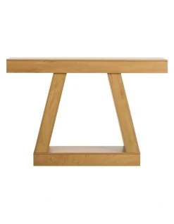 Oikiture Hallway Narrow Console Table in Beige