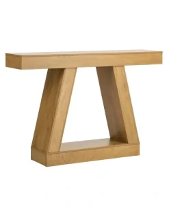 Oikiture Hallway Narrow Console Table in Beige