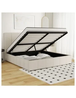 Oikiture Oikiture Bed Frame Double Size Beds Platform Gas Lift Storage Base VISH