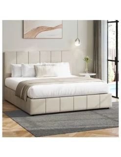 Oikiture Oikiture Bed Frame Double Size Beds Platform Gas Lift Storage Base VISH