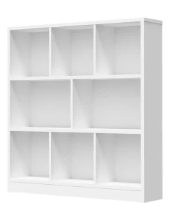Oikiture Oikiture Bookshelf Bookcase Display Shelves Unit Storage Organizer Stand White