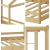 Oikiture Oikiture Double Kids Wooden Bed Frame Timber House Beds Base with Fence Natural
