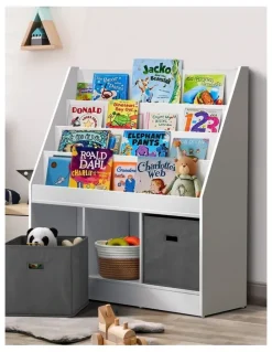 Oikiture Oikiture Kids Bookshelf Toy Box Organiser Display Shelf Magazine Storage Rack