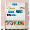 Oikiture Oikiture Kids Bookshelf Toy Storage Box Organiser Display Shelf DIY Storage Rack