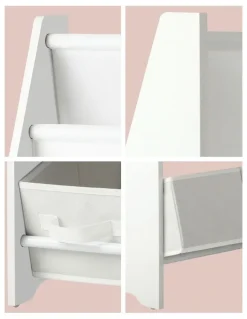 Oikiture Oikiture Kids Bookshelf Toy Storage Box Organiser Display Shelf DIY Storage Rack