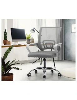 Oikiture Oikiture Mesh Office Chair Backrest White