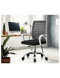 Oikiture Oikiture Mesh Office Chair Backrest Grey