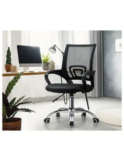 Oikiture Oikiture Mesh Office Chair Backrest Black