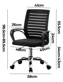 Oikiture Oikiture Mesh Office Chair Black