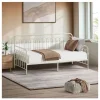 Oikiture Oikiture Metal Daybed Frame Single Size Sofa Bed Steel Slat Support Beige