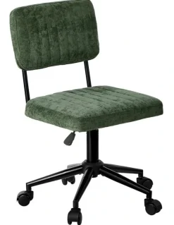 Oikiture Oikiture Mid Back Armless Office Chair Swivel Computer Seat Polyester Green