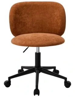 Oikiture Oikiture Office Chair Armless Mid Back Swivel Ergonomic Chair Wheels Orange
