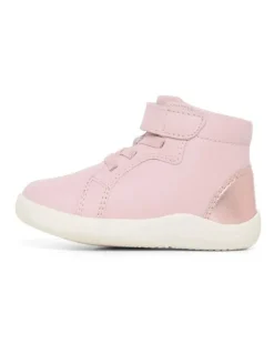 Old Soles Ruffle Heart Boots In Baby Pink