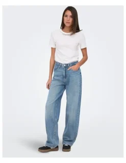 ONLY ONLY Toledo Mid Waisted Jeans in Mid Blue
