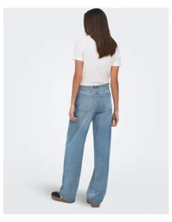 ONLY ONLY Toledo Mid Waisted Jeans in Mid Blue