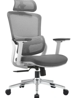 OOS Living Elena High Back Fabric Seat Ergonomic Office Chair In Grey