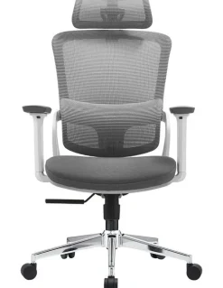 OOS Living Elena High Back Fabric Seat Ergonomic Office Chair In Grey
