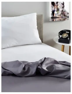 Opossum by Protect-A-Bed Bamboo Jersey Waterproof Fitted Mattress Protector in White