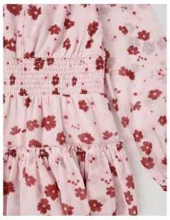 Origami April Chiffon Dress in Pink